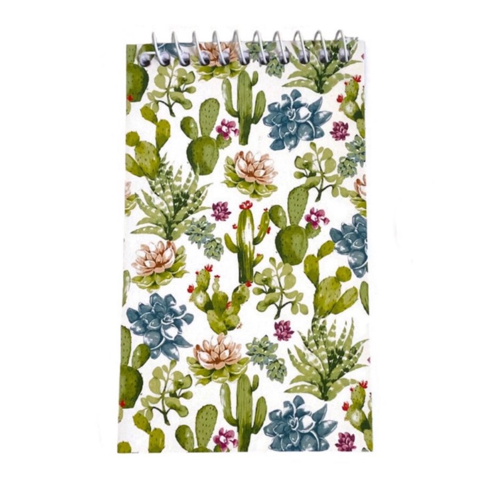 Cactus Succulent Flowers Lined Notepad